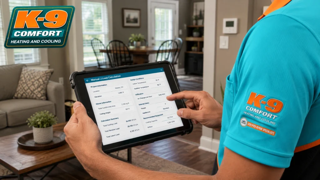 what size ac unit do I need K9 comfort techinician load calculation in home